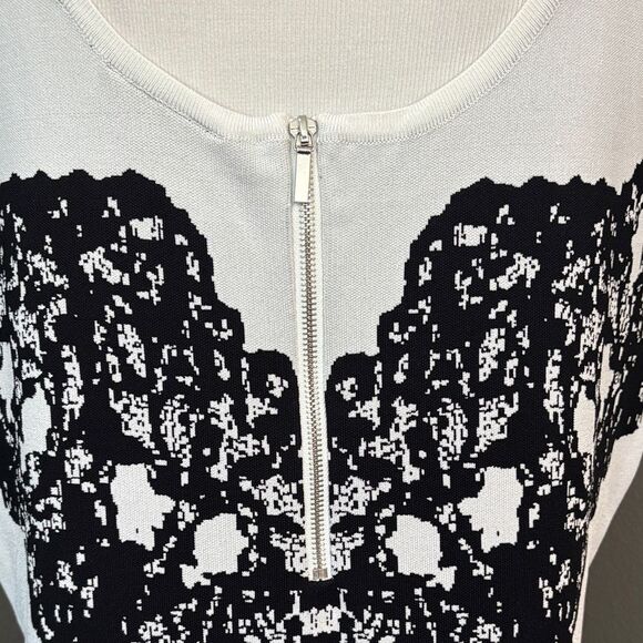 Lane Bryant Black and White Patterned Mini Dress - Picture 4 of 4